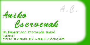 aniko cservenak business card