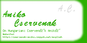 aniko cservenak business card